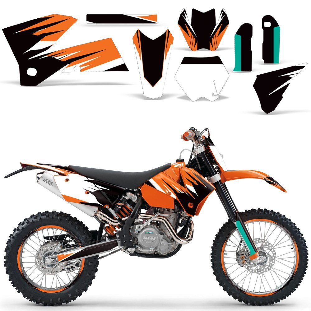 MX Dirt Bike Graphics kit Sticker Decal with Rim Trim and Number Plates ...