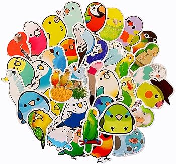 WZWXMY Bird Stickers for Kids, Cute Cartoon Birds Waterproof Decorative ...