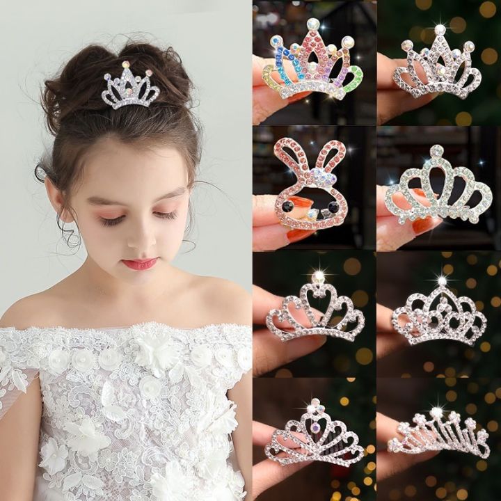 Crown Tiara Kids Girl Birthday Crown Comb Clip Princess Cute ... - Clip ...