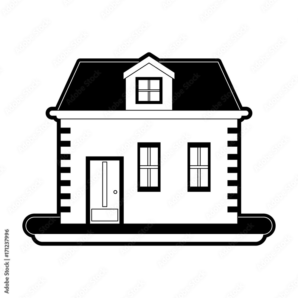 brick house or home icon image vector illustration design black ...