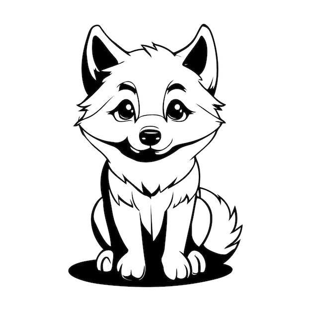 Premium Vector | Cute cartoon wolf vector illustration isolated on ...