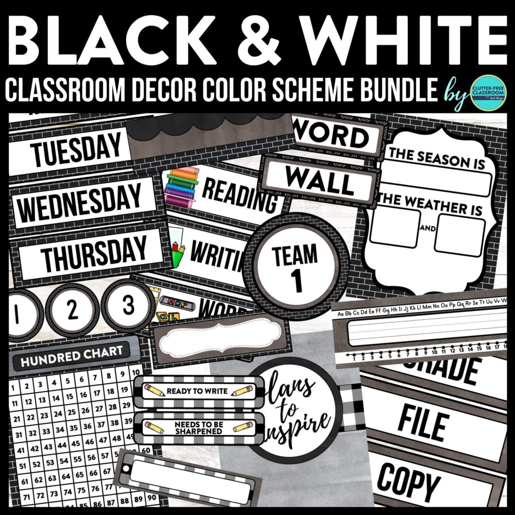 Free clip black and white classroom decor, Download Free clip black and ...