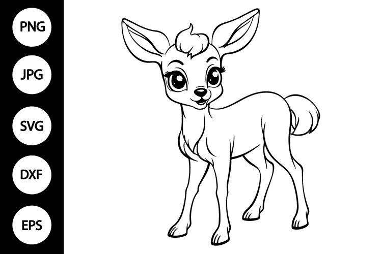 Free clip black and white deer, Download Free clip black and white deer ...