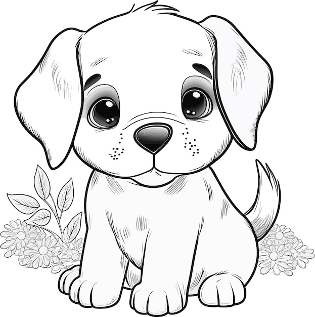 Free clip black and white puppy, Download Free clip black and white ...