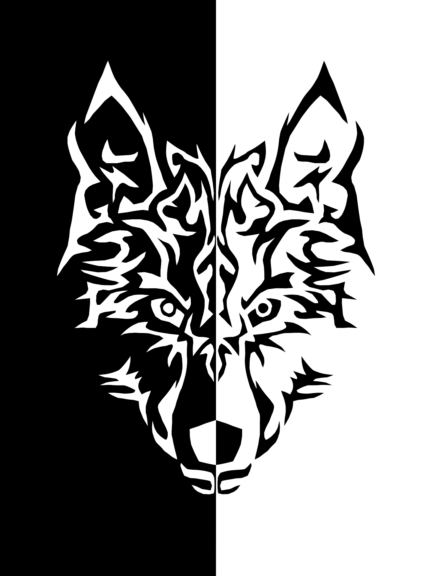 Free clip black and white wolf, Download Free clip black and white wolf