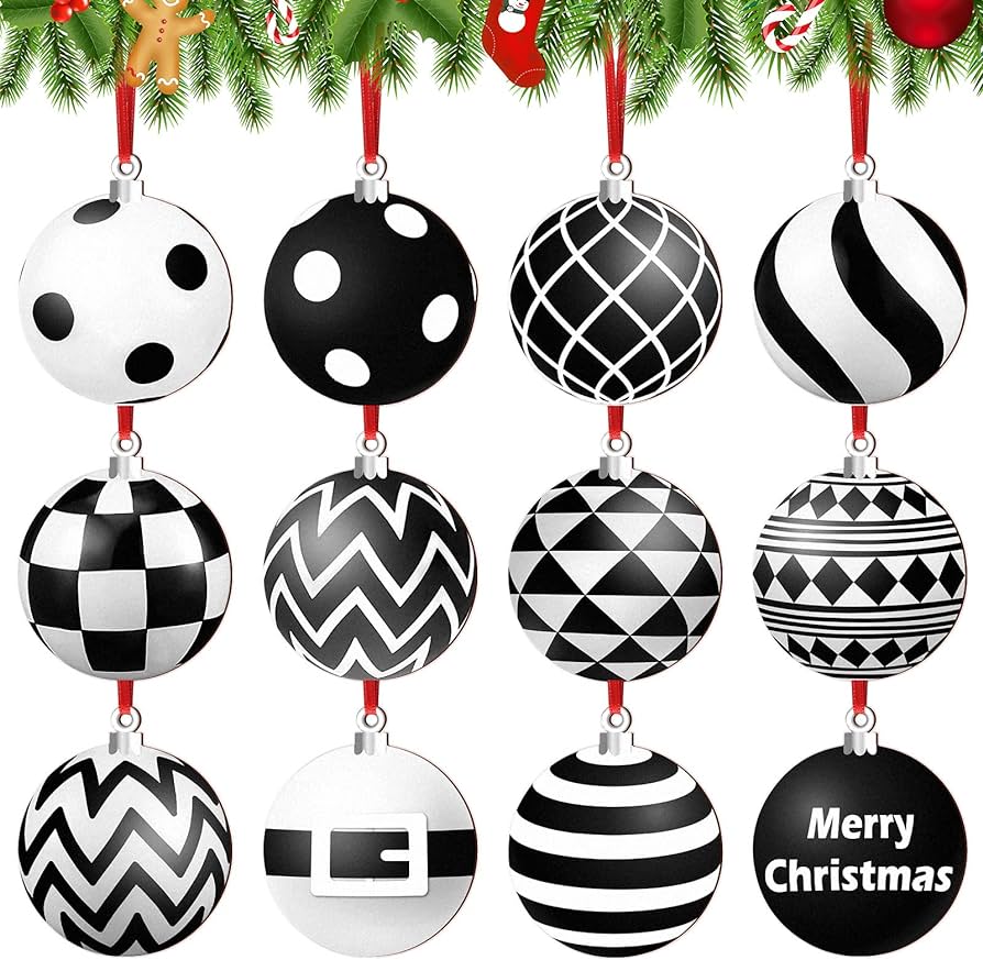 Free Clip Black And White Xmas Decorations, Download Free Clip Black 