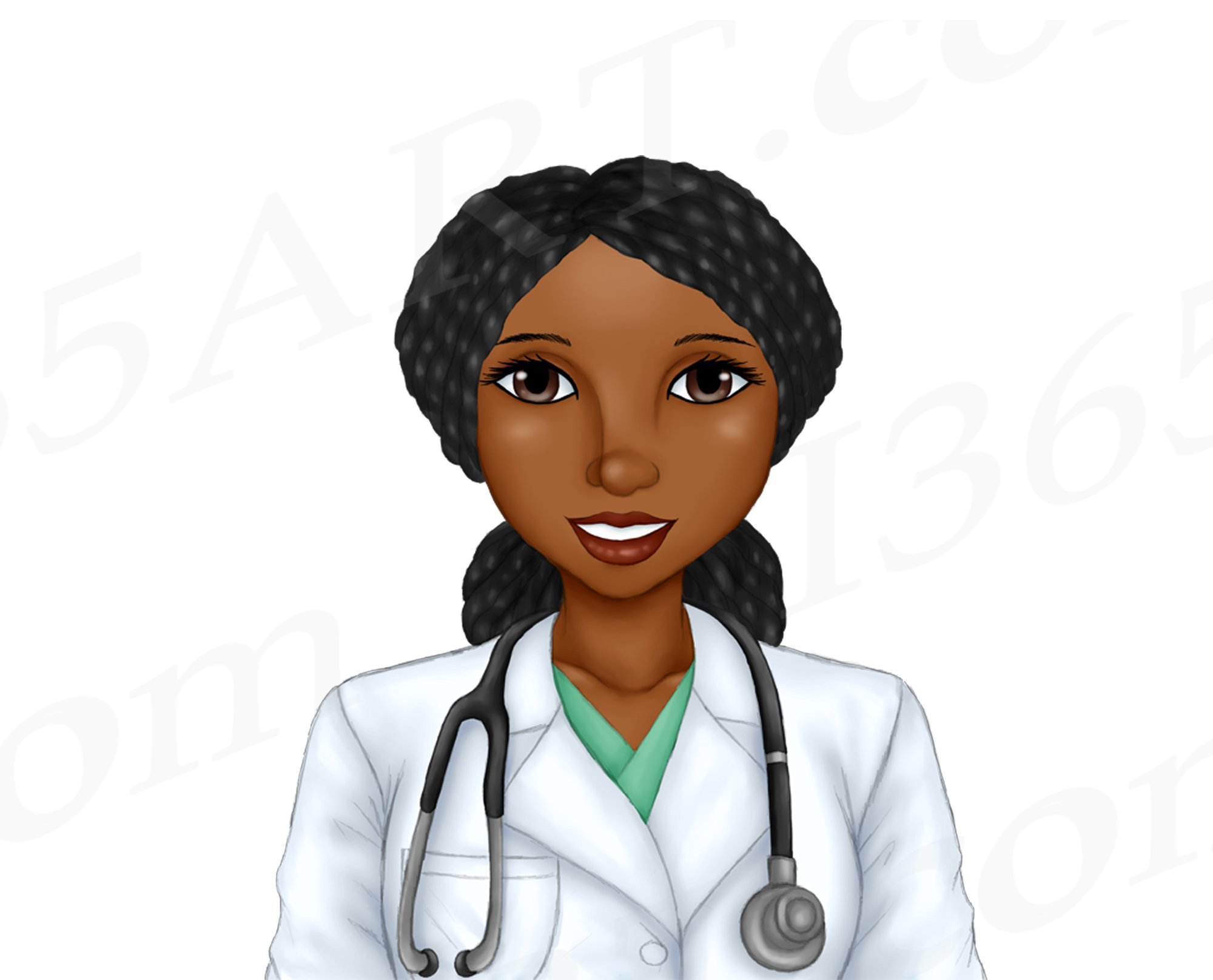 Black Woman Doctors Medical Worker Nurse Clipart African PNG - Clip Art ...