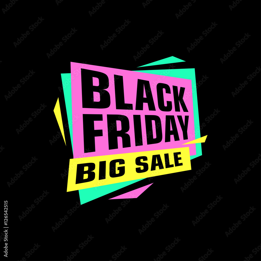 Black friday sale sticker or Black friday sale banner. Black ... - Clip ...