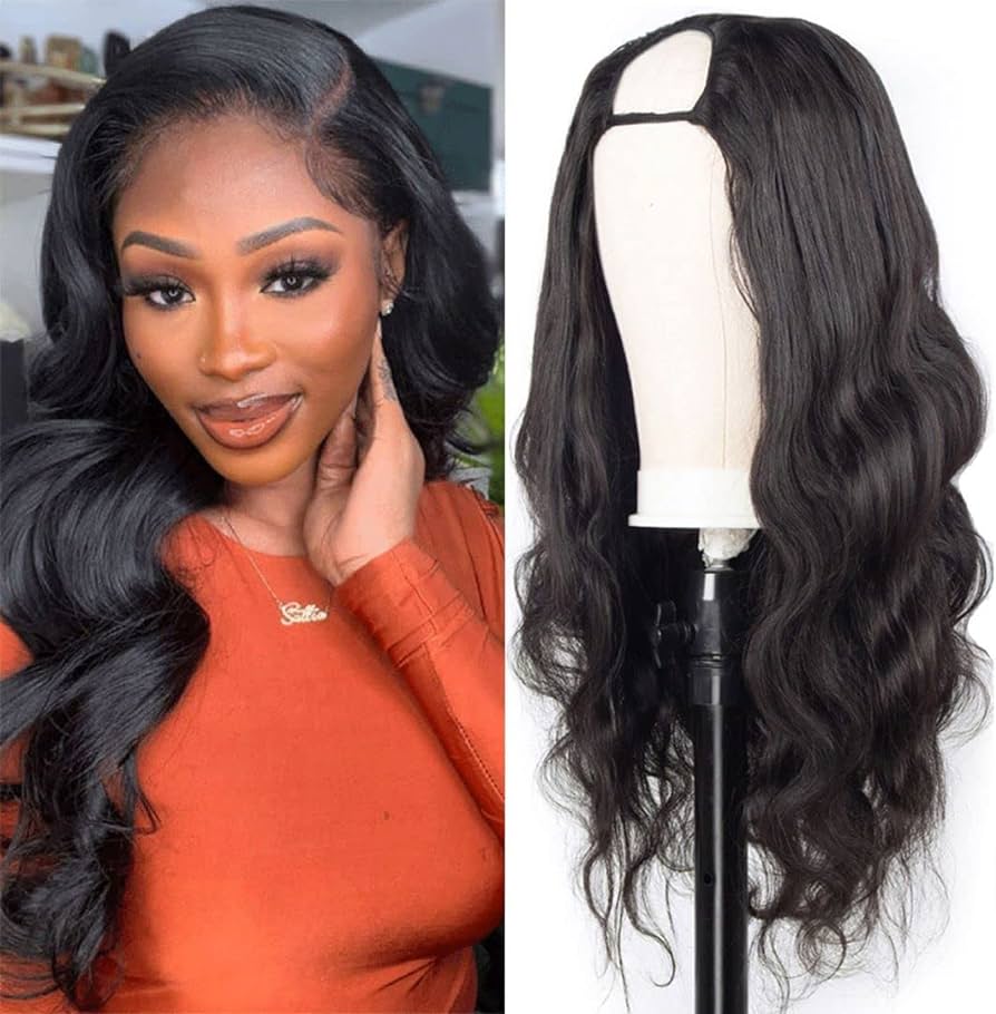 U Part Wig 100 Human Hair Wigs Body Wave For Black Women 150 Density Clip Art Library 8758