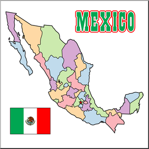 Blank map Mexico. Map of Mexico with the provinces. High quality ...