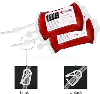 ACELY Halloween Drinking Vessel Blood Bag, Pack of 10 Halloween Blood ...