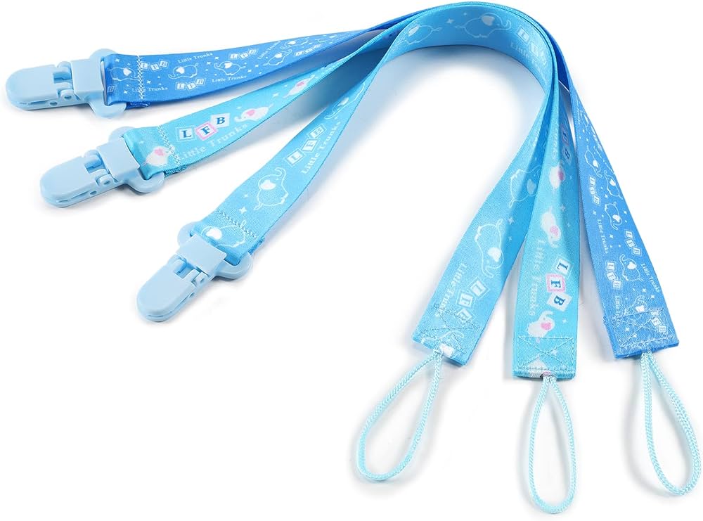 LittleForBig Adult Pacifier Clip Little Trunks 3 Paci Clips Set Blue ...