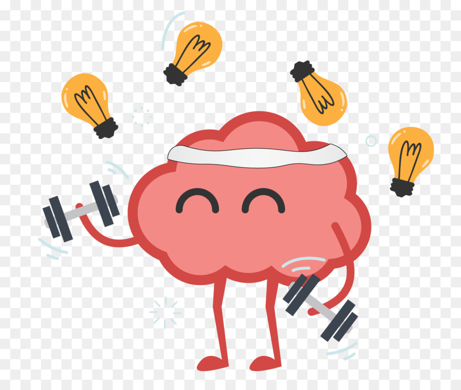 Cartoon Brain - Cartoon brain with smile, holding plastic fist ...