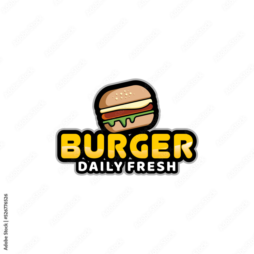 Burger Hamburger Vector Design Clip Art For Fast Food Restaurant ...