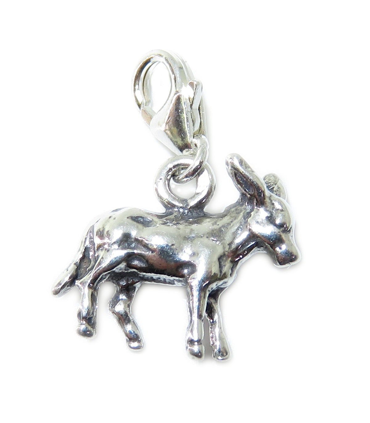 Charm de plata de ley con clip de burro .925 x 1 Charm de mulas y ...