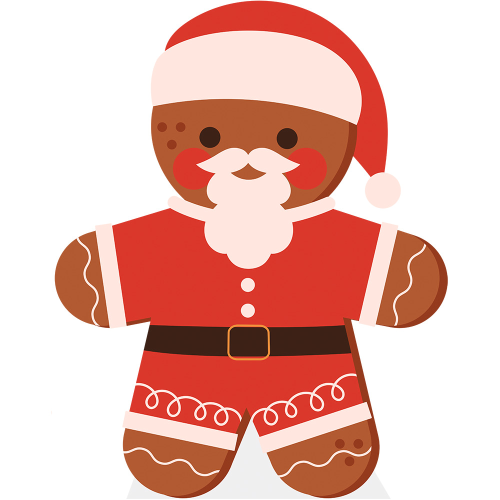 Christmas Cutout (gingerbread Man 2) Cardboard Cutout 82cm, Mini Cutout 