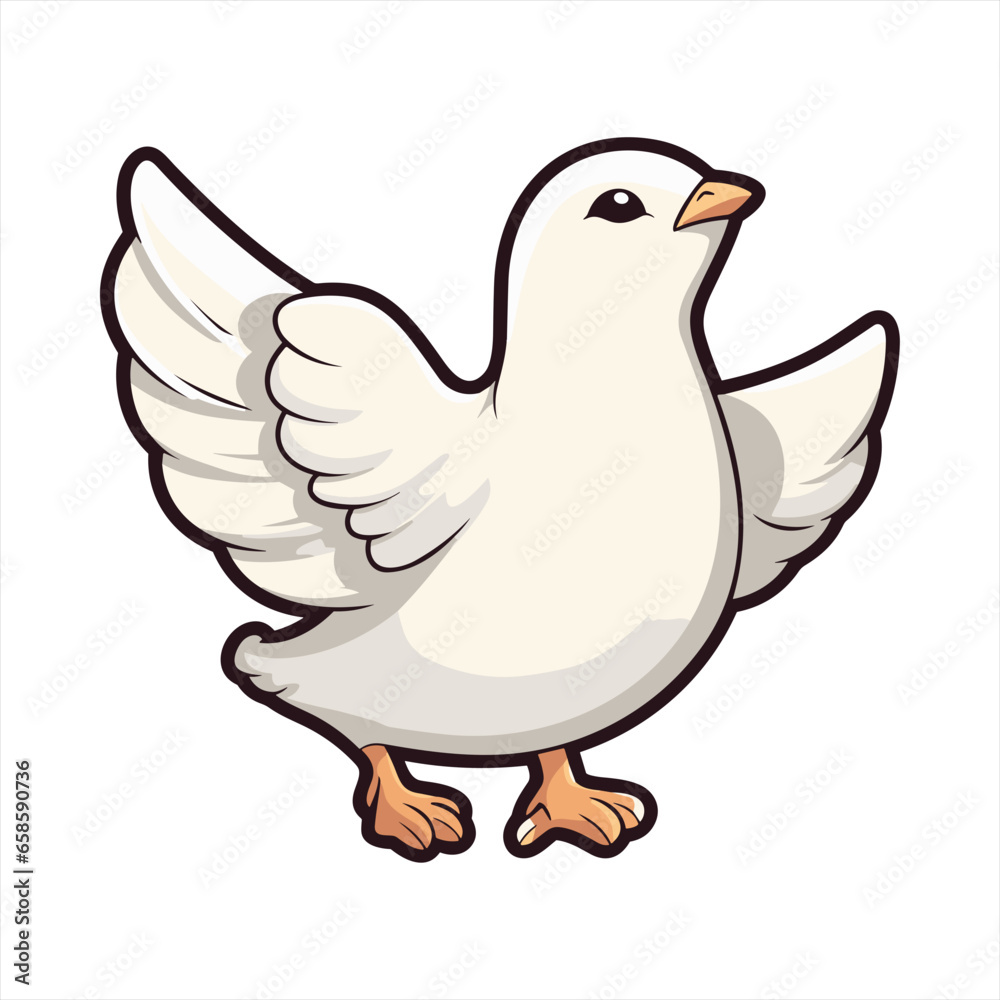 Cartoon Dove With An Olive Branch Stock Vector Image Art Alamy ...