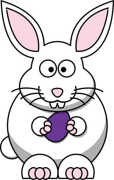 Cartoon Easter Bunny Holding Eggs 902 Cardboard Cutout - Clip Art Library