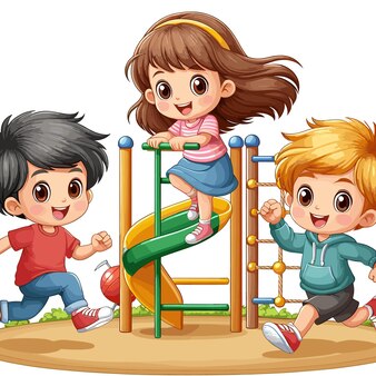 Cartoon Kids Playing Images - Free Download on Freepik - Clip Art Library