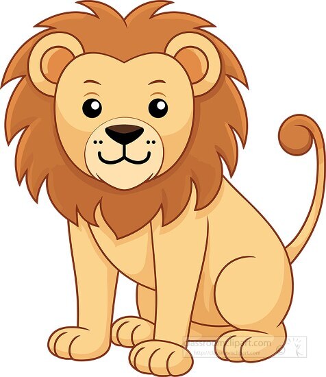 Little Lion Cartoon Clip Art Character, Lion, Baby Lion, Animal ...