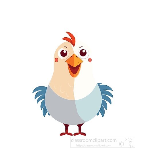 Chicken Clipart-funny looking cartoon chicken front view - Clip Art Library