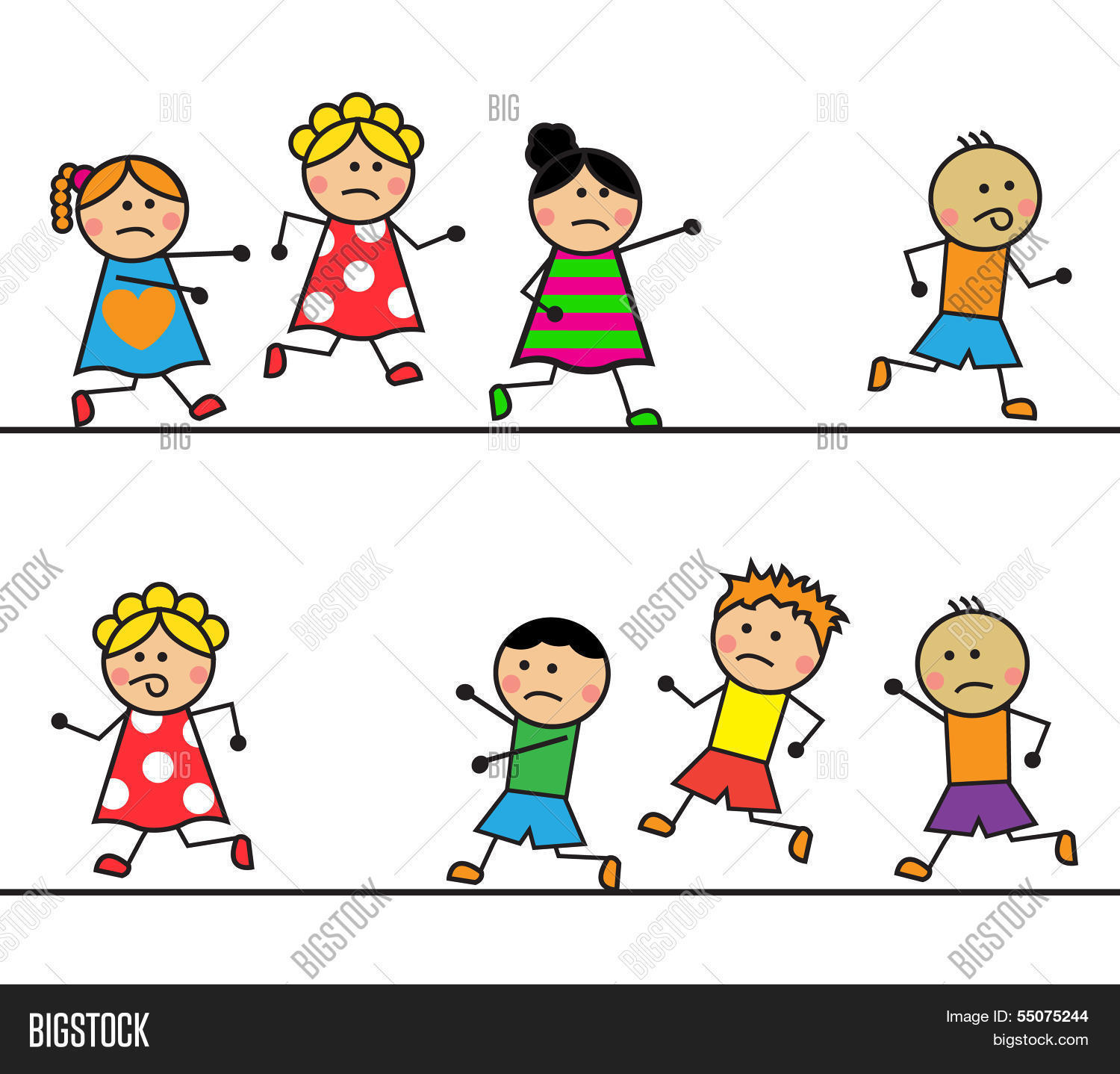 Cartoon People Run Vector & Photo (Free Trial) | Bigstock - Clip Art ...