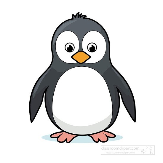 Christmas Penguin Cartoons Clip Art. Niedliche Pinguin Vektor ...