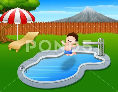 Cartoon Clip Art Diving Into Pool | sincovaga.com.br - Clip Art Library