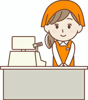 Free Vectors | Cashier woman 1 - Clip Art Library