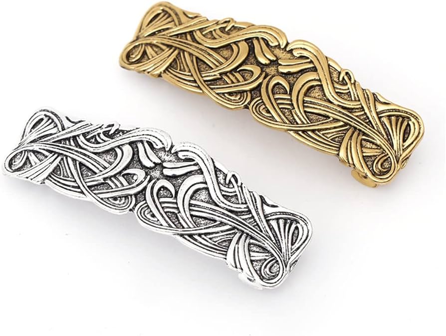 2 Pieces Vintage Celtic Hair Clip Medieval Viking Hair Accessories for ...