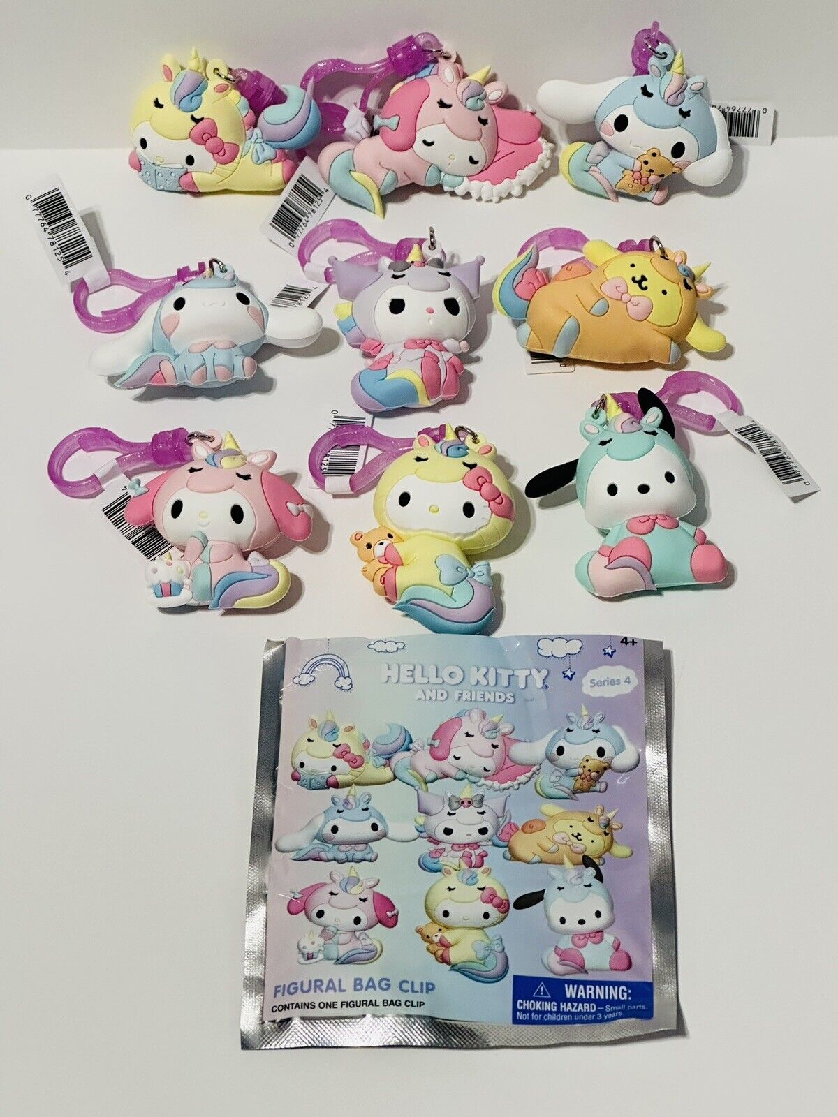 Hello Kitty And Friends Figural Bag Clip Series 4 Full Common Set Clip Art Library 7059