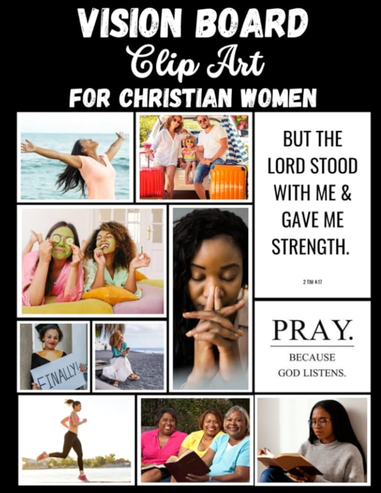 Vision Board Clip Art for Christian Women: Spiritual Board Clip Art ...