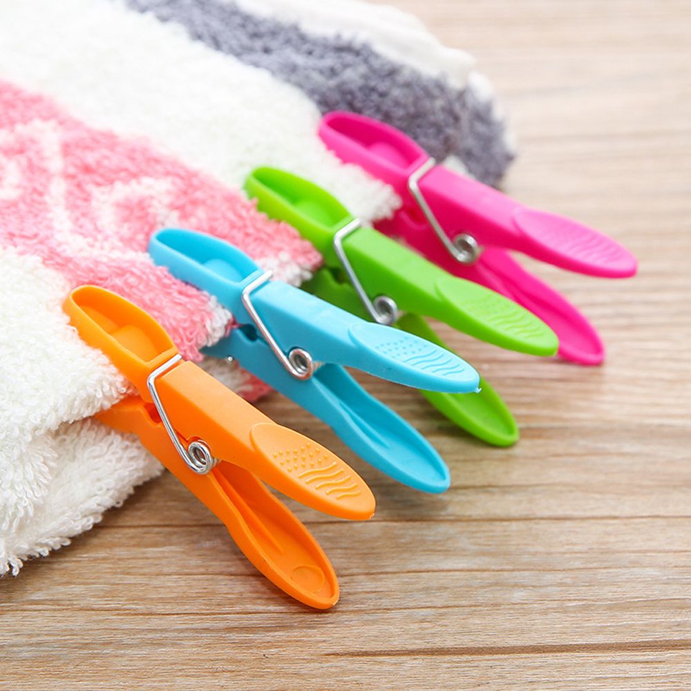 8/24Pcs Clothespins Hanging Pegs Clips Plastic Hangers Racks Laundry ...