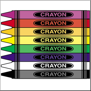 Clip Art: Crayons Color I abcteach.com - Clip Art Library