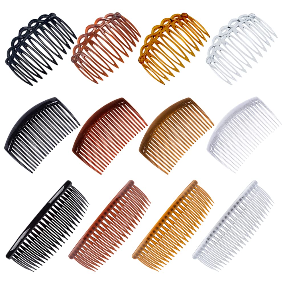 Vasemele 12 Pieces Plastic Side Hair Twist Comb French Twist Comb Hair ...