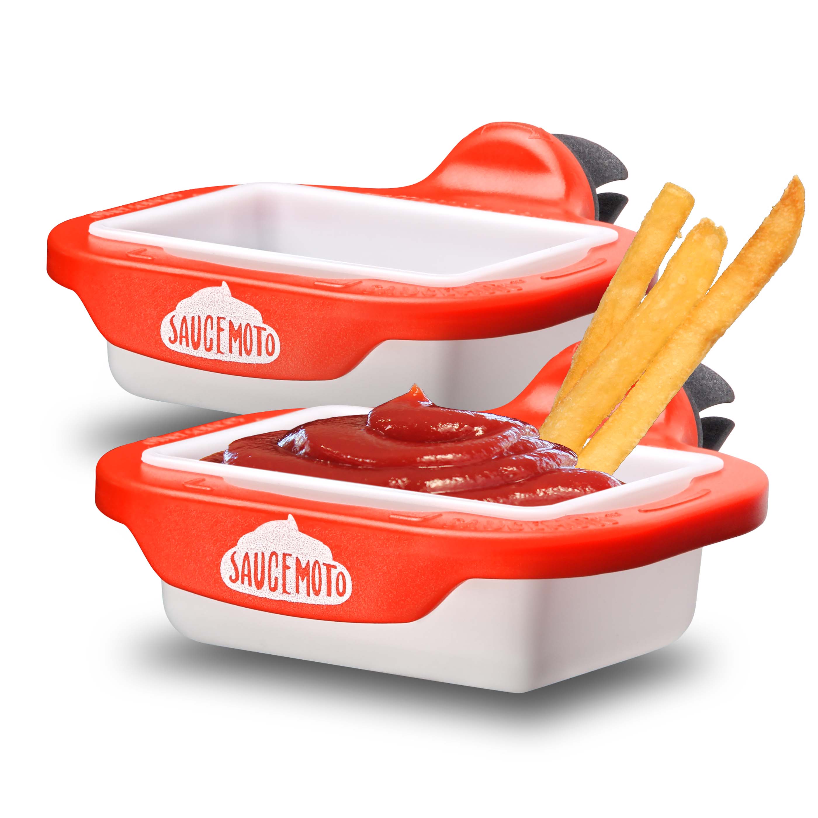 Saucemoto Dip Clip | A Car Sauce Holder for Ketchup and Dipping Sauces ...