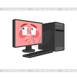 Computer oops emotion . PC confused. data - vector clip art - Clip Art ...