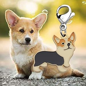 FEELMEM Corgi Dog Zipper Cute Corgi Dog Pendant Clip On Charm Animal ...