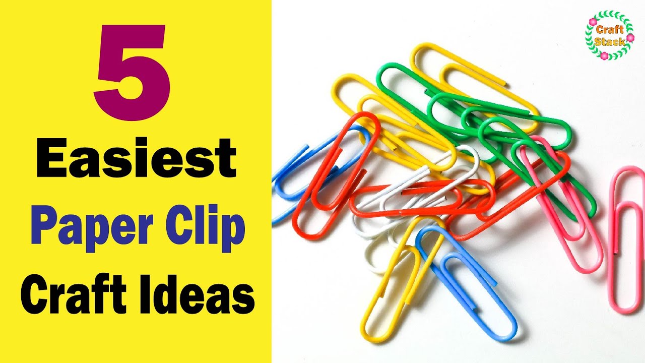 5 Paper Clip Craft Ideas | @CraftStack - Clip Art Library