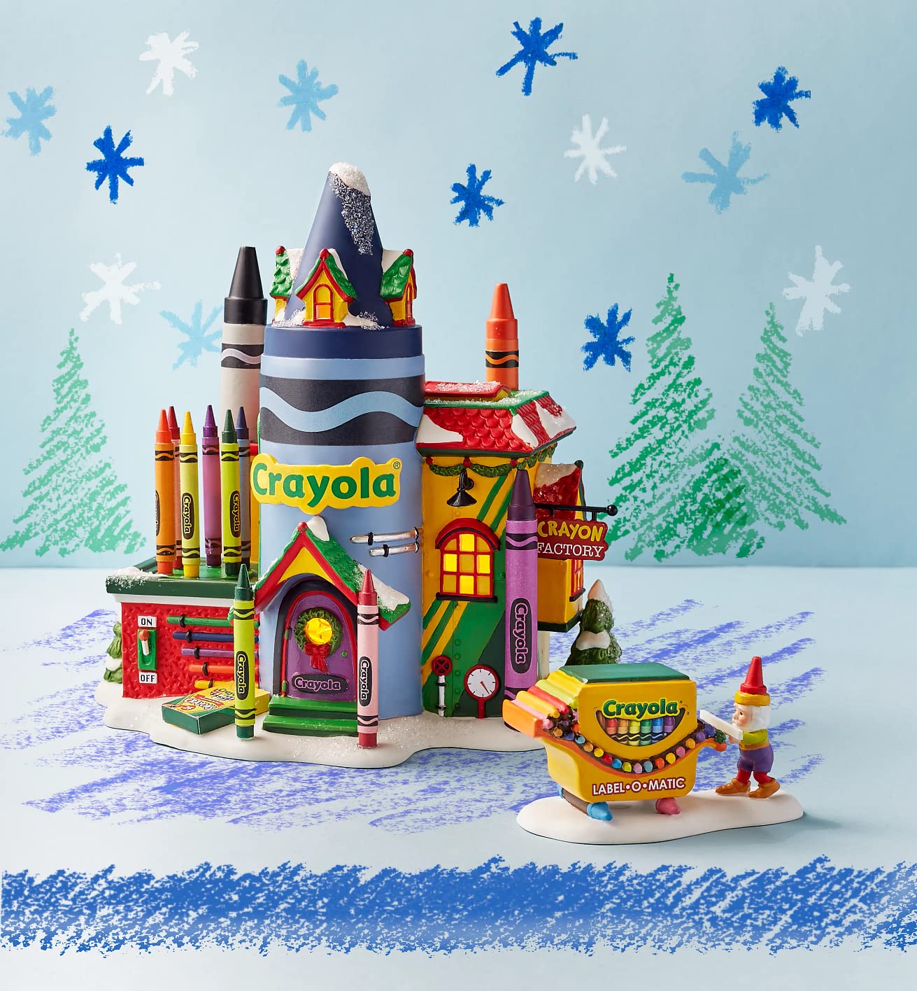 Amazon.com: Department 56 North Pole Crayola Village Crayon ... - Clip ...