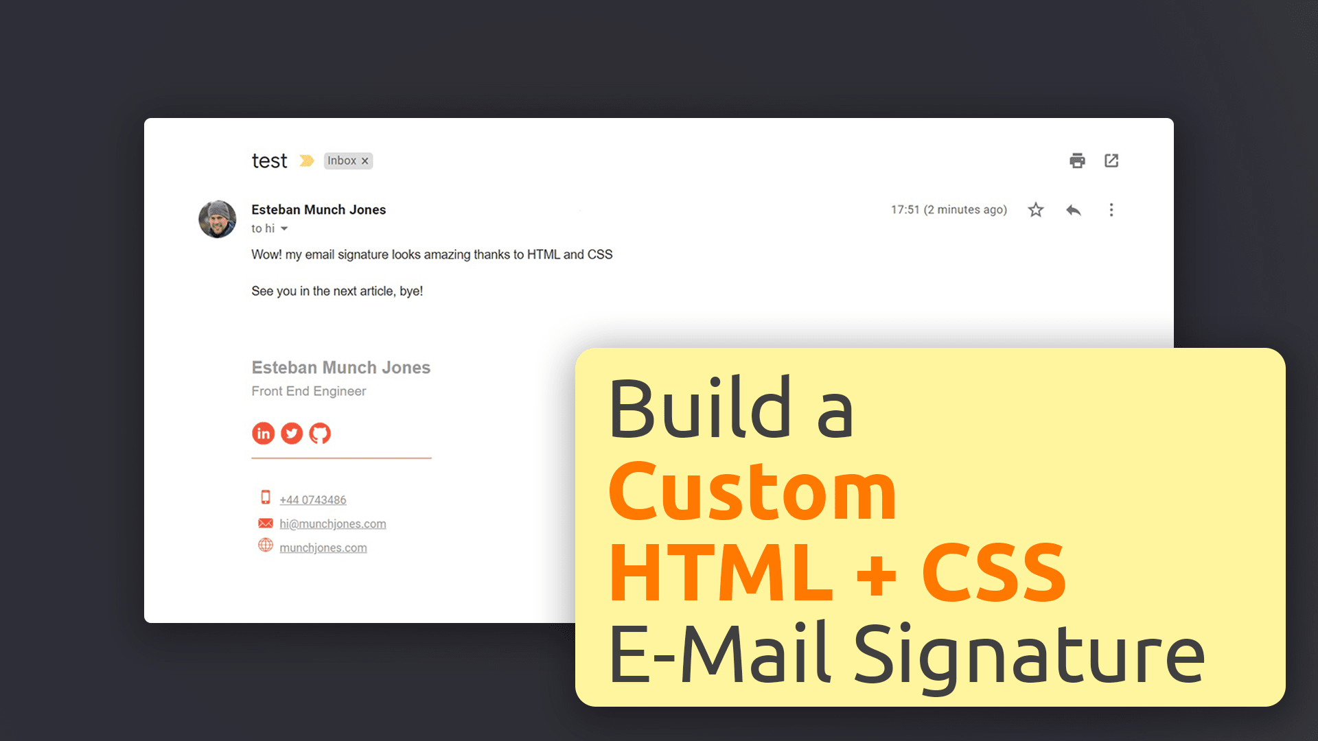 How To Create An Html Email Signature - Clip Art Library