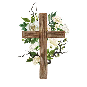 Free clip cross and flowers, Download Free clip cross and flowers png ...