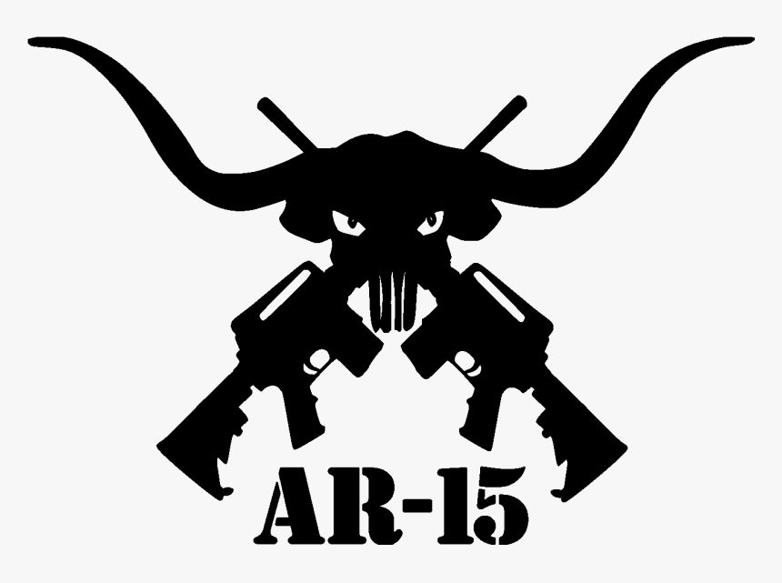 Transparent Ar-15 Clipart - Crossed Ar15 Clip Art, Hd Png Download 