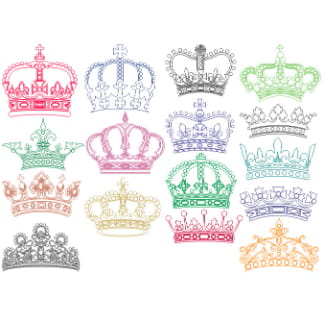 Crown Set DXF File Free Download - 3axis.co - Clip Art Library