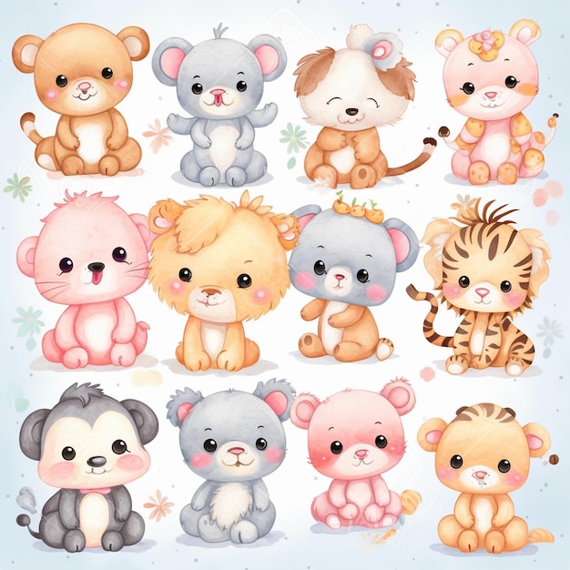 Free clip cute baby cartoon animals, Download Free clip cute baby ...