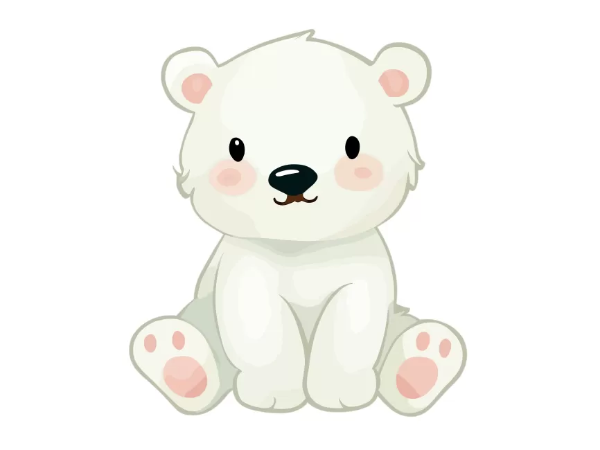 Illustration Of Cute Polar Bear Cartoon Stock Vector Image Art ...