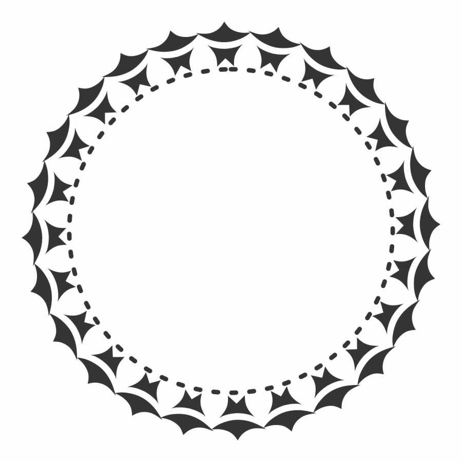 Free: Teal Scallop Circle Frame Clip Art At Clker - Cute Circle ...