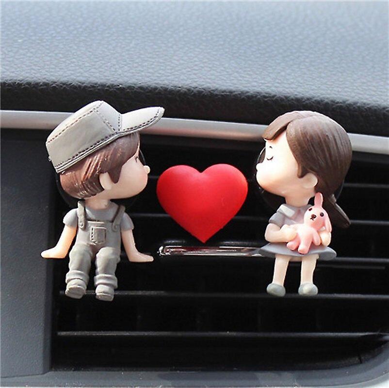 1pcs Car Interior Couples Perfume Clip Cartoon Boy Girl Lovers ...