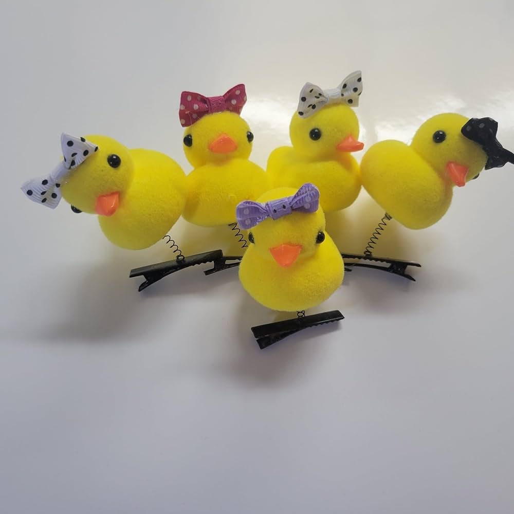 Cute Duck Hair Clip, Duck Trinket, Duck Party Favor, Duck with Bow ...