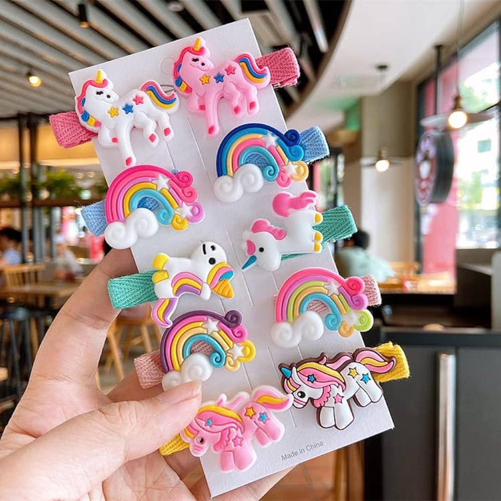 Amazon.com : Hair Clips for Girls,10 Pcs Cute Animals Unicorn ...